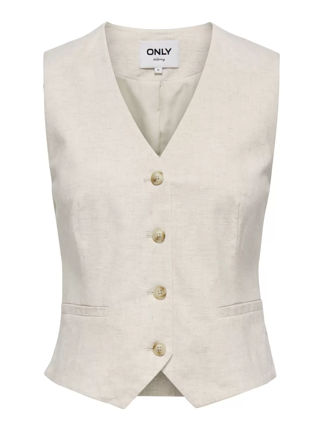 ONLSIESTA S/L LINEN BL VEST TLR female