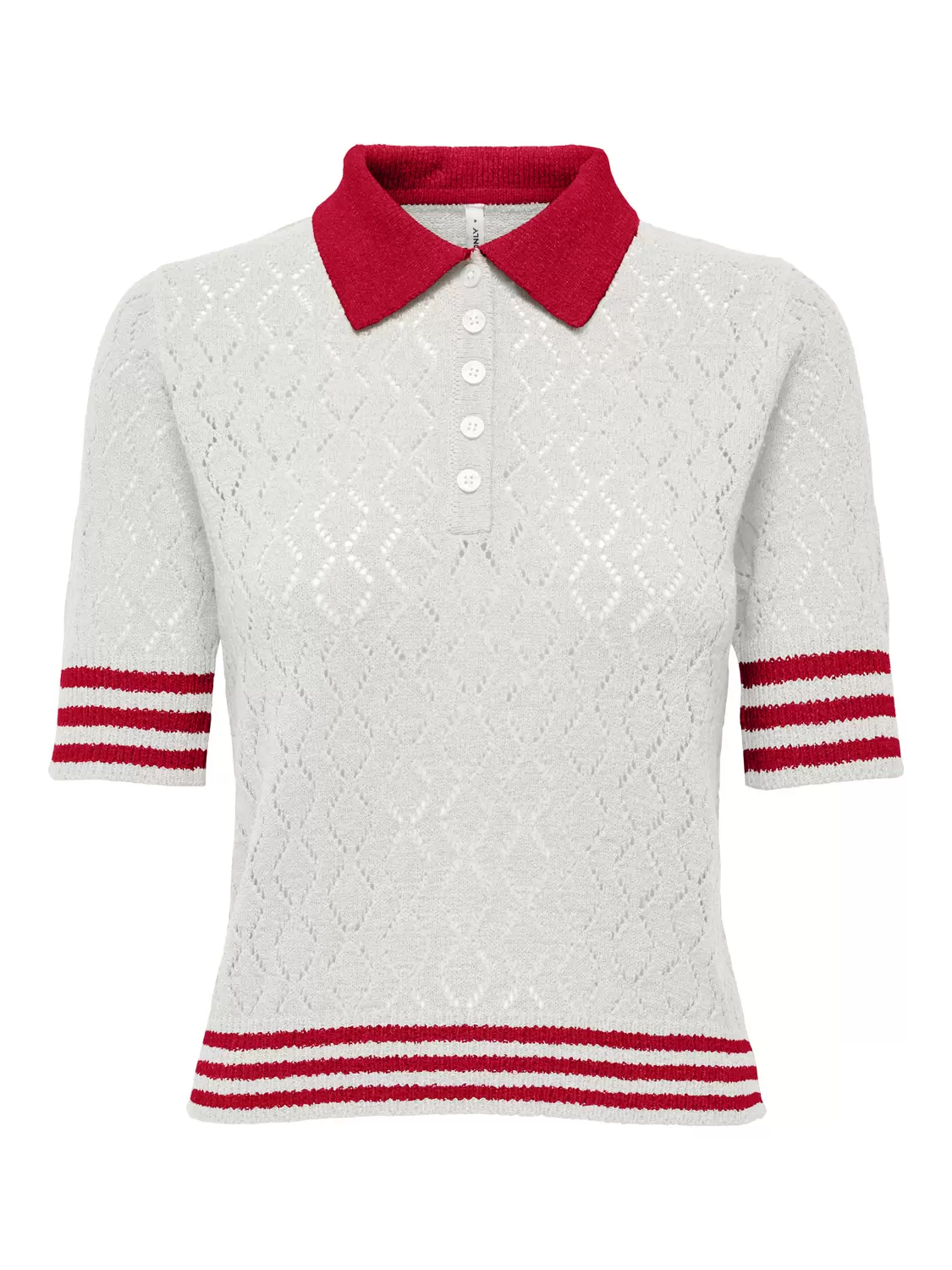 ONLSUNNY SS POINTELLE POLO KNT female