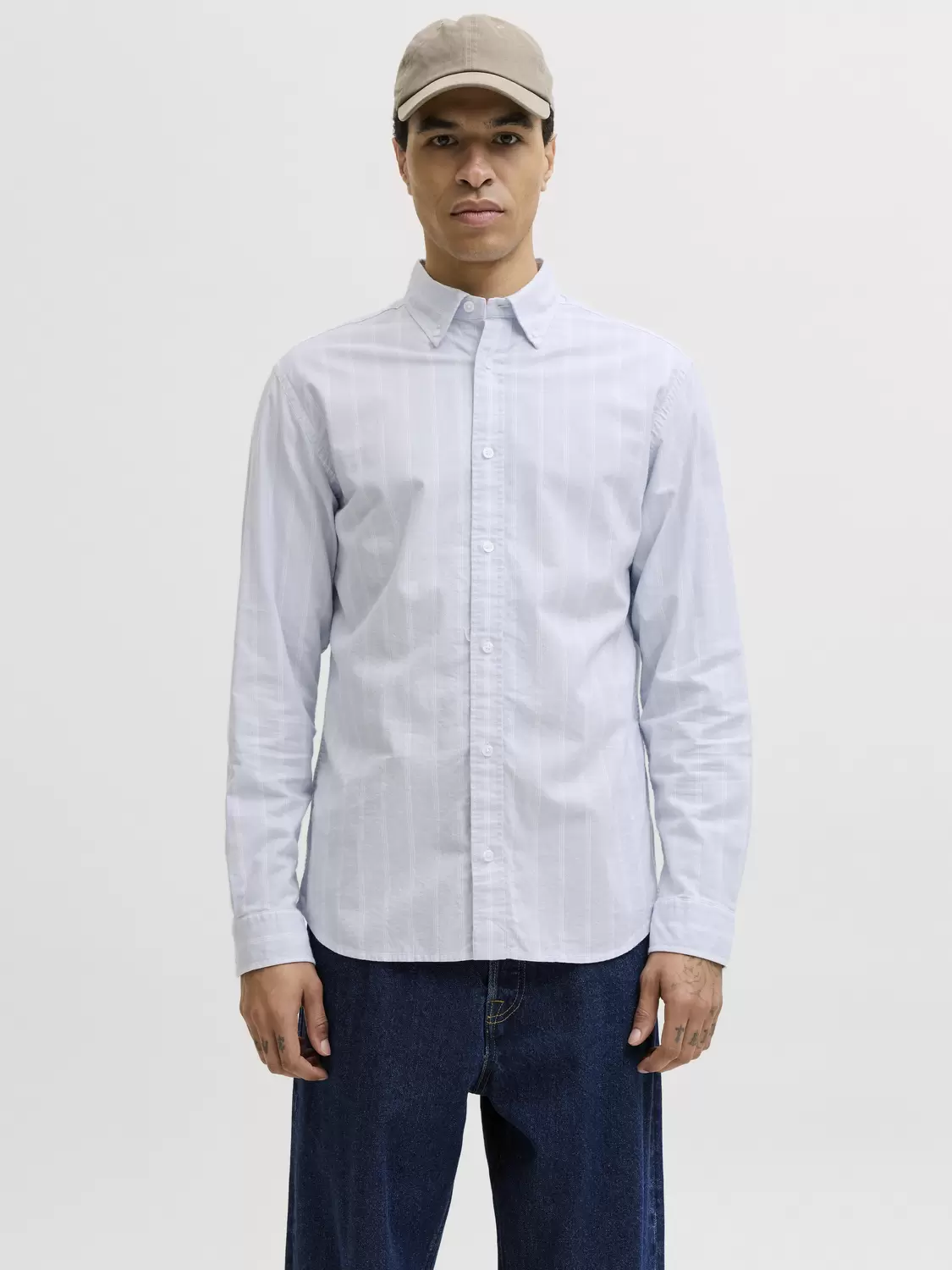 JJEHARVEY OXFORD L/S SHIRT NOOS