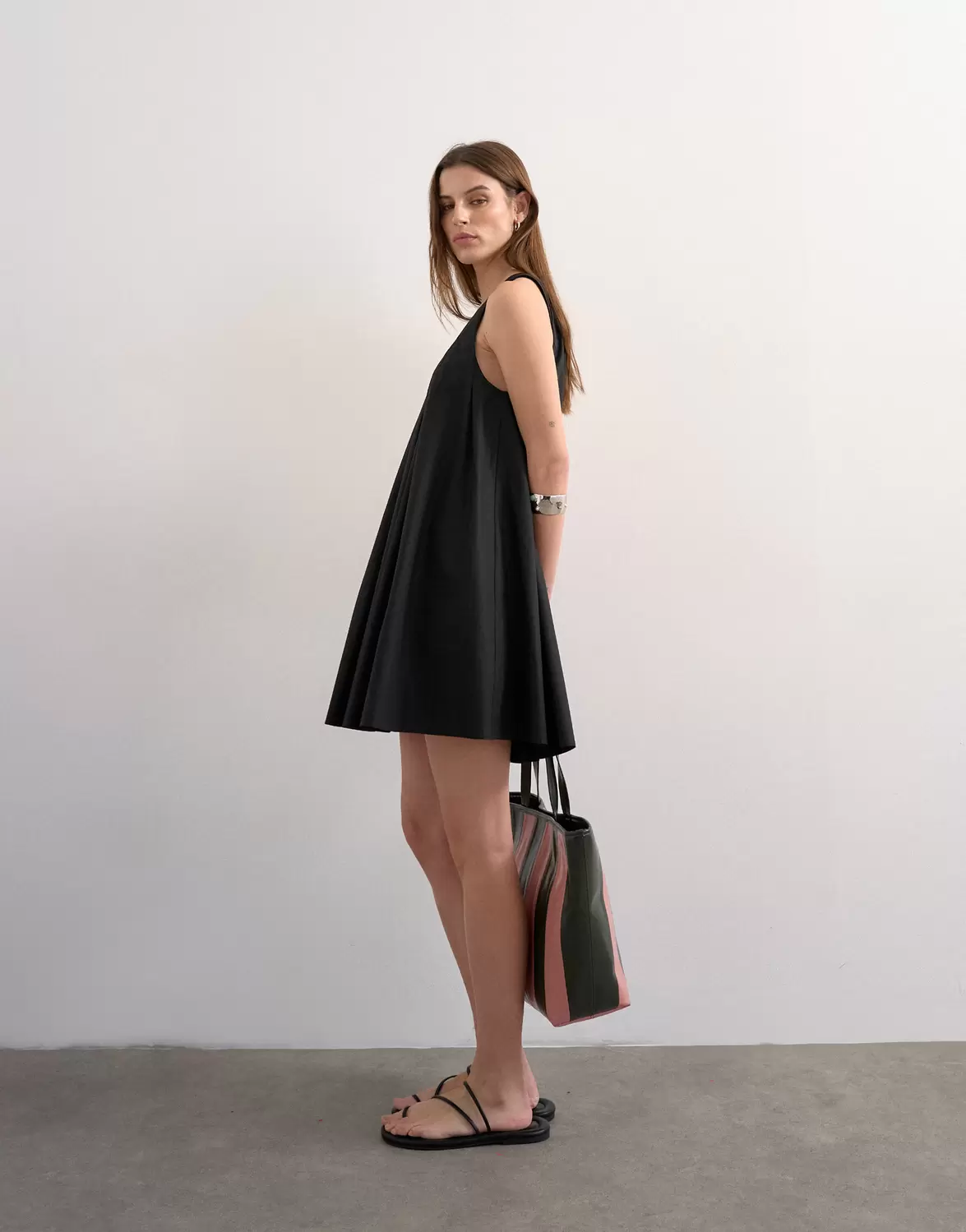 TSLEA SL PLEATED MINI DRESS WVN female