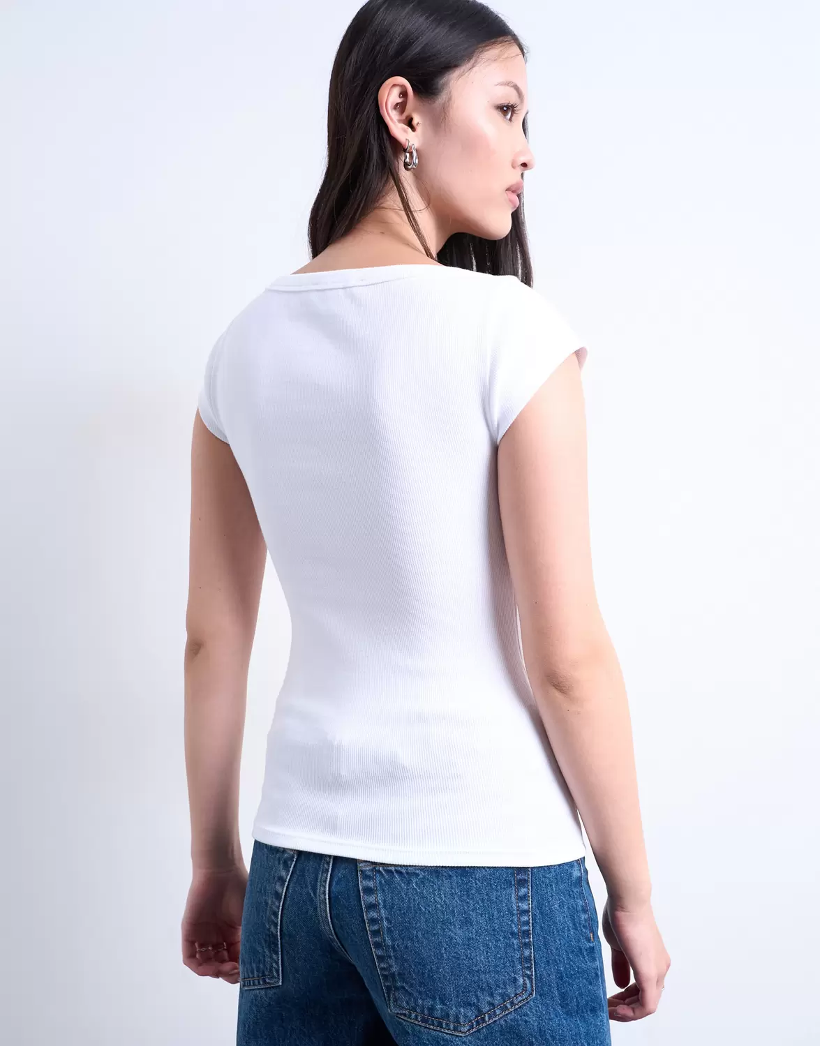TSMETTE SQUARENECK C/S RIB TEE JRS female