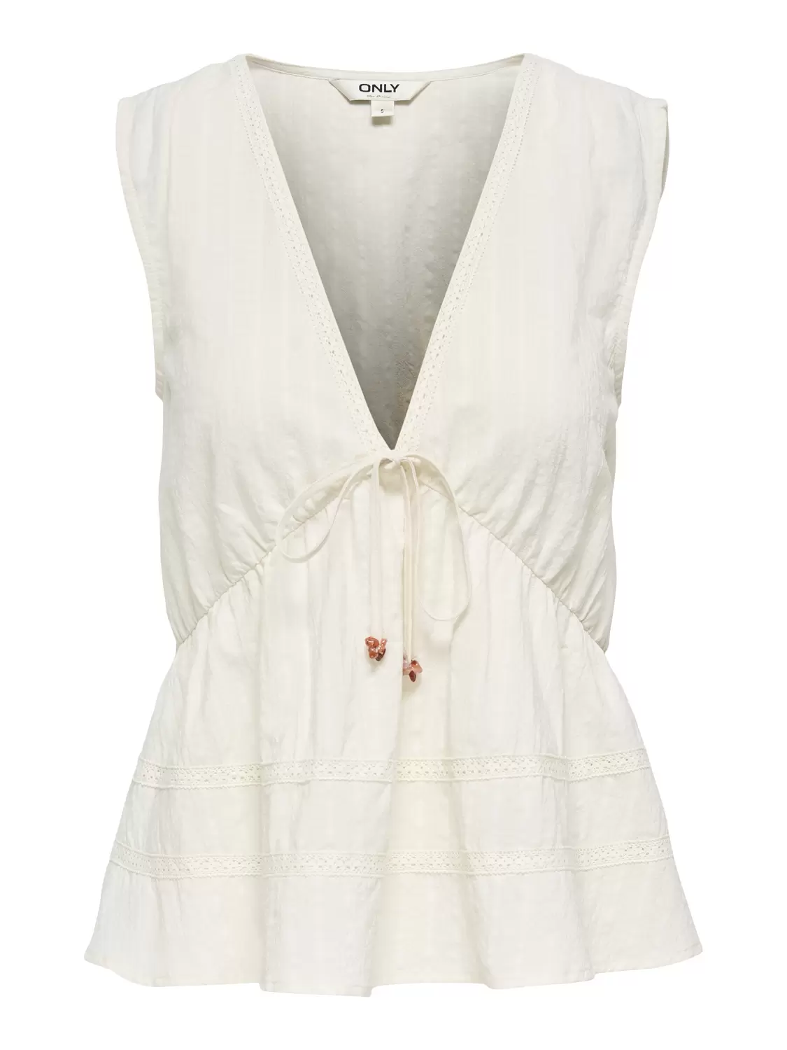 ONLNELSA S/L V STRING TOP WVN