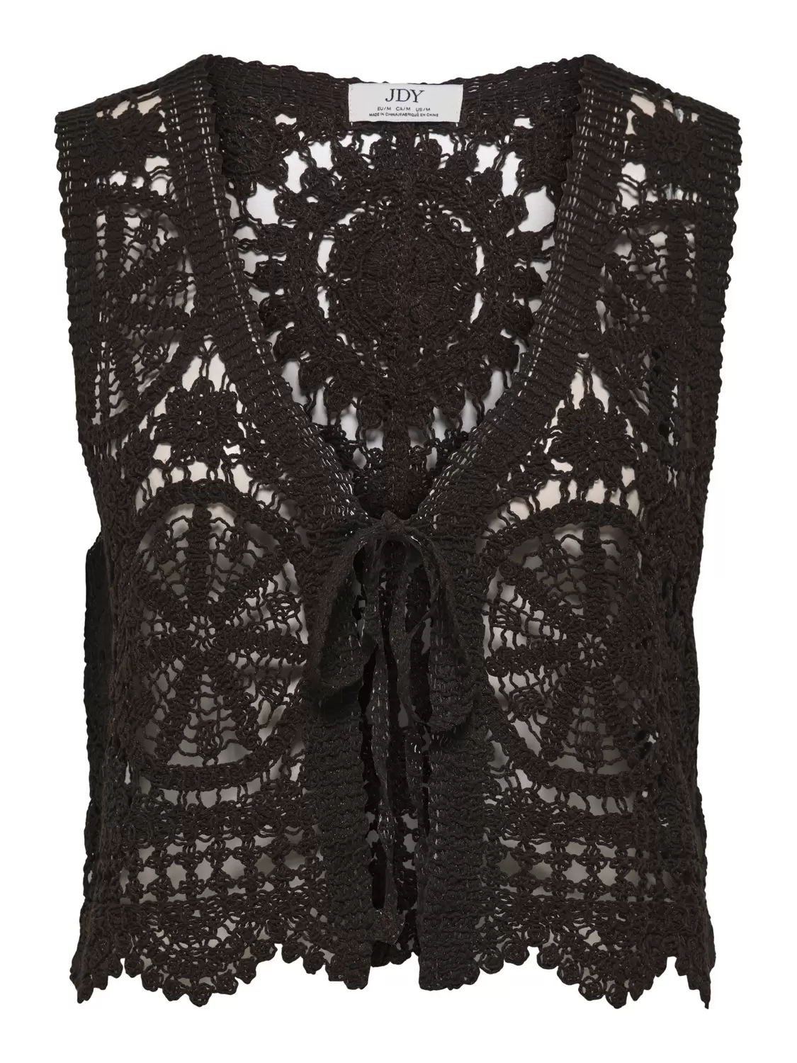 JDYVIC S/L V-NECK TIE VEST KNT feale