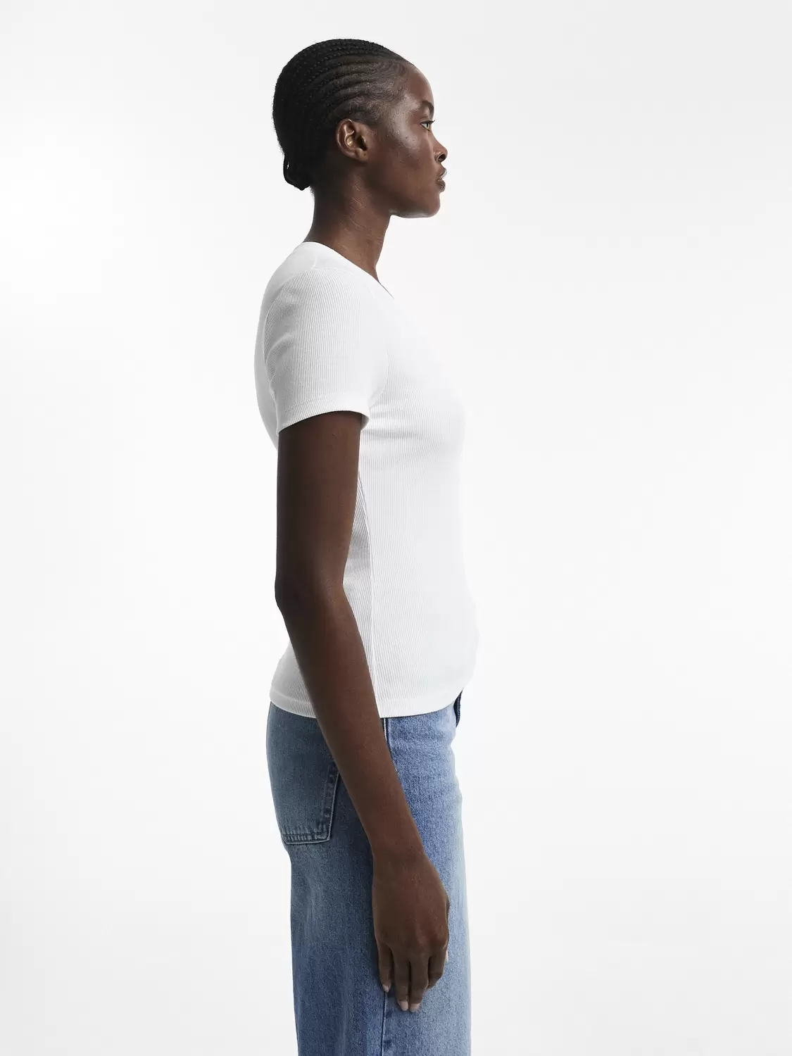 TSKAJSA SS RIB V-NECK TEE JRS female