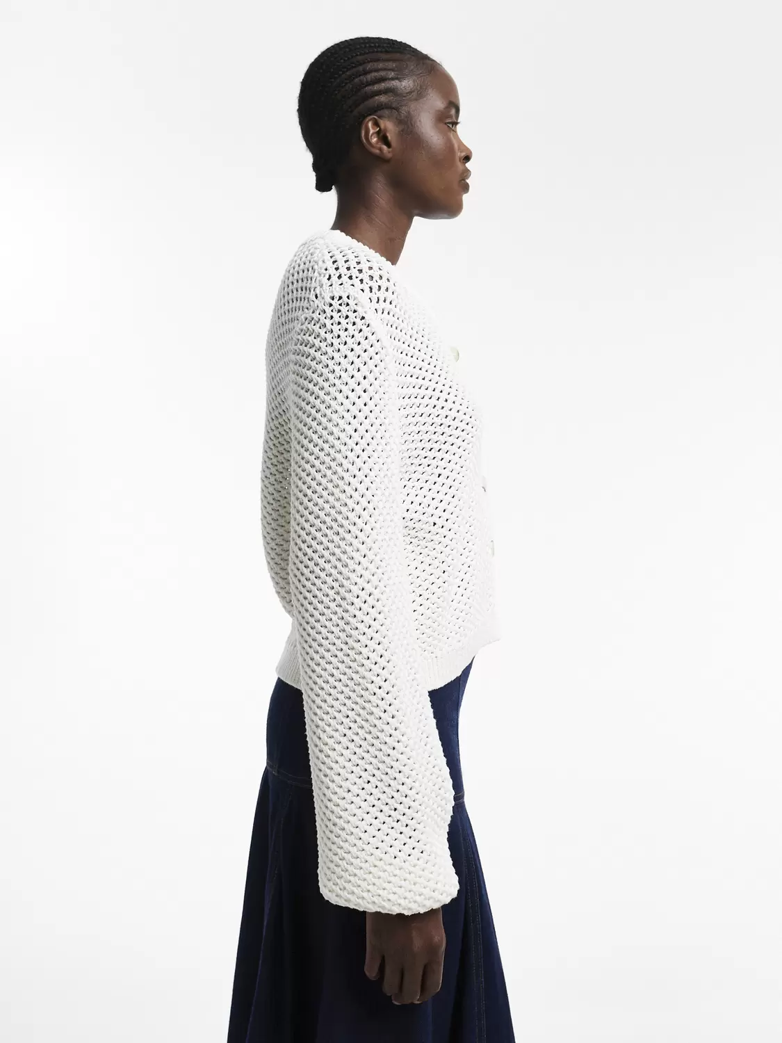 TEMELIE L OPEN TITCH CARDIGAN female