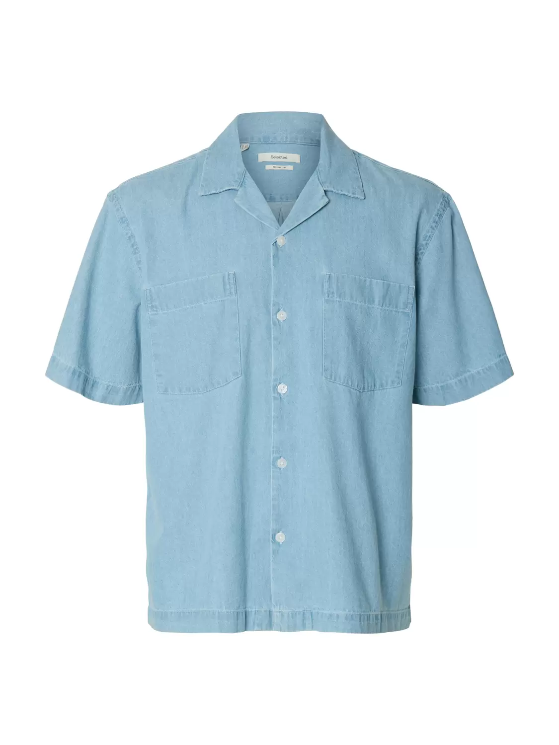 SLHRLXCARLO DENIM SS SHIRT RESORT