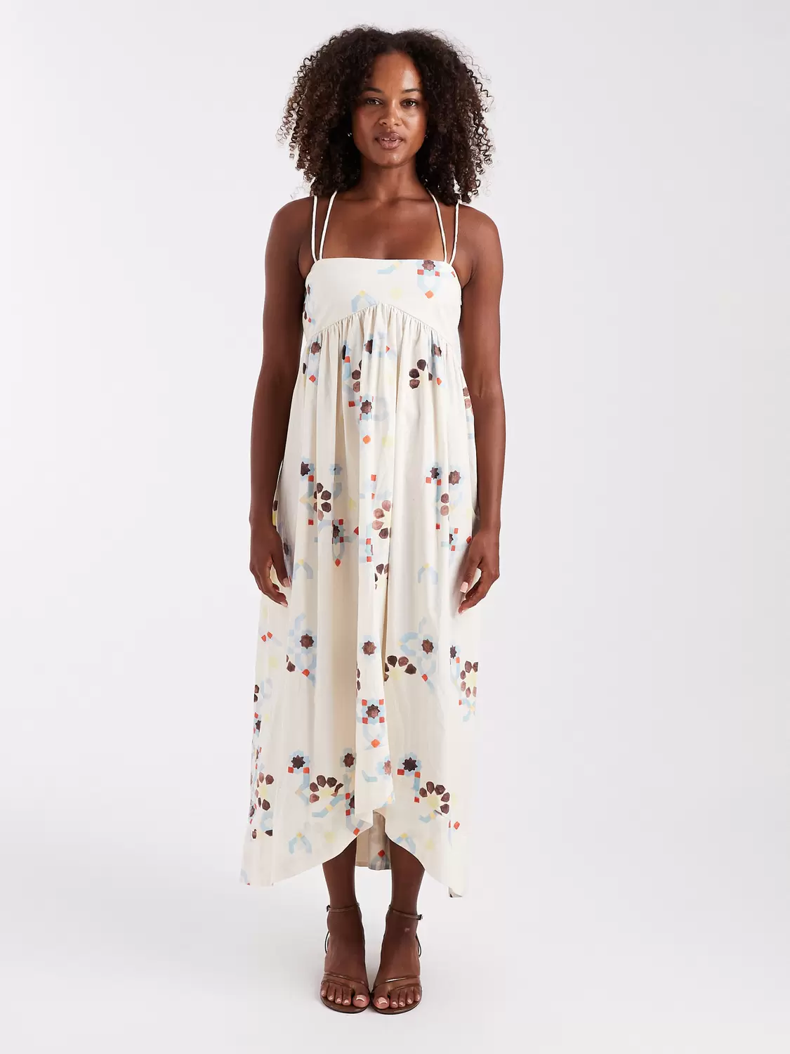 TSMIKA STRAPPY BACK MAXI DRESS WVN female