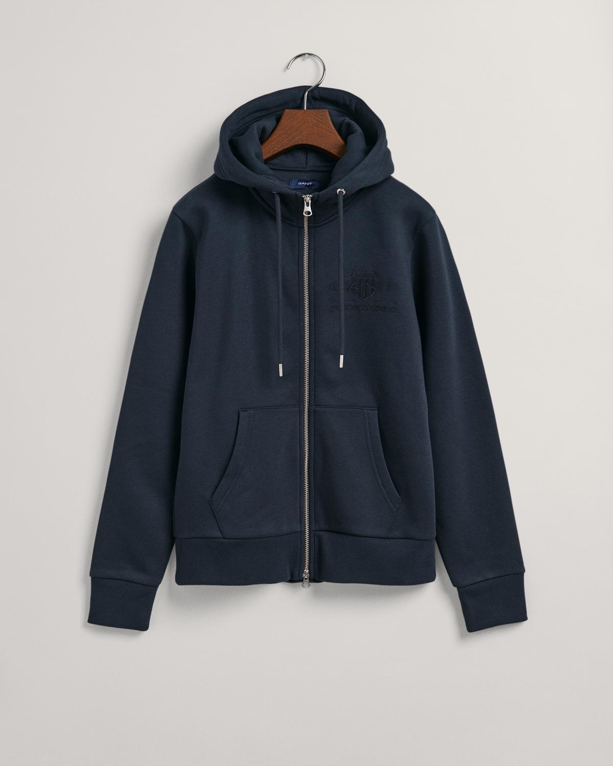 REG TONAL SHIELD ZIP HOODIE female