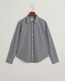 Regular Fit Popeline Bluse mit Streifen