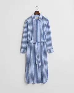 Popeline Hemdblusenkleid mit Streifen