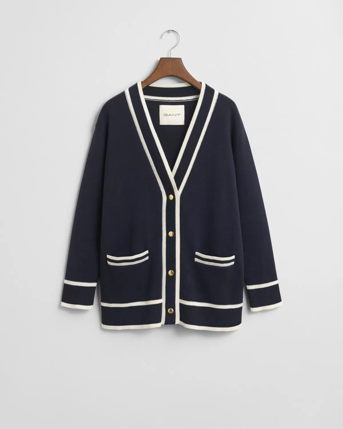 CONTRAST KNIT CARDIGAN female