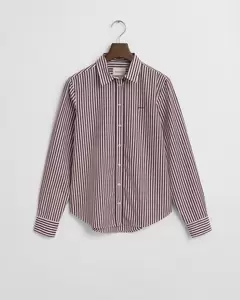 Regular Fit Classic Popeline Bluse mit Streifen