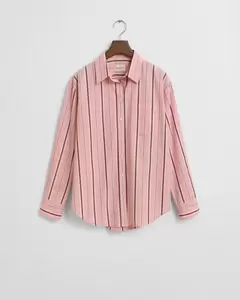 Regular Fit Classic Popeline Bluse mit Streifen