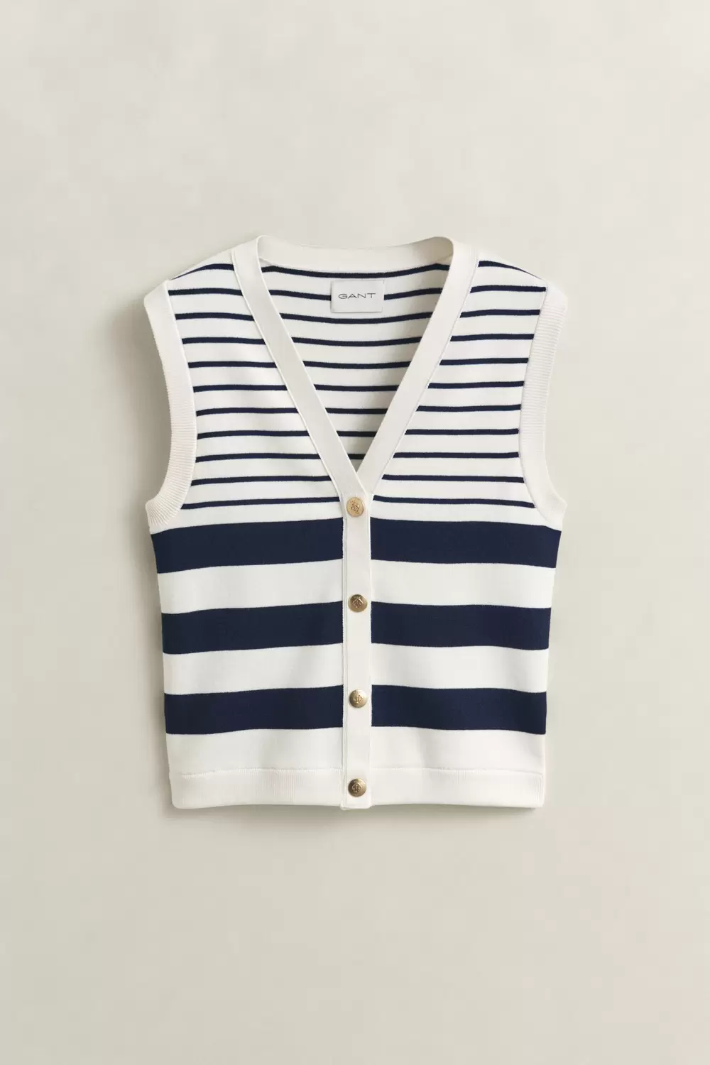 STRIPED KNIT VEST female