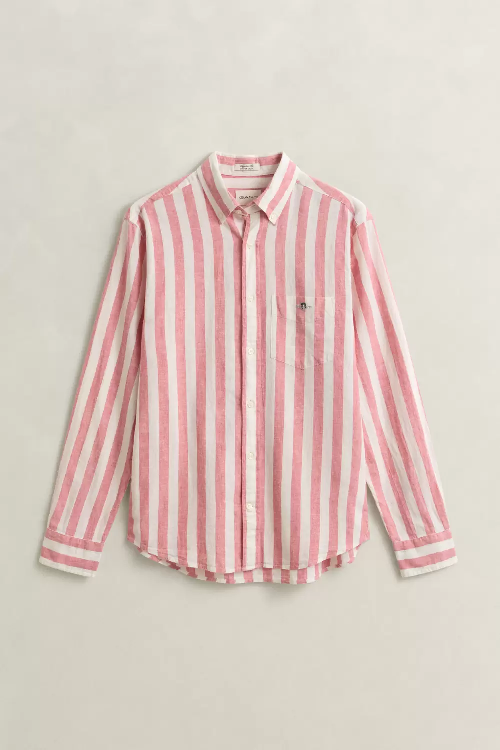 REG COTTON LINEN STRIPE SHIRT male
