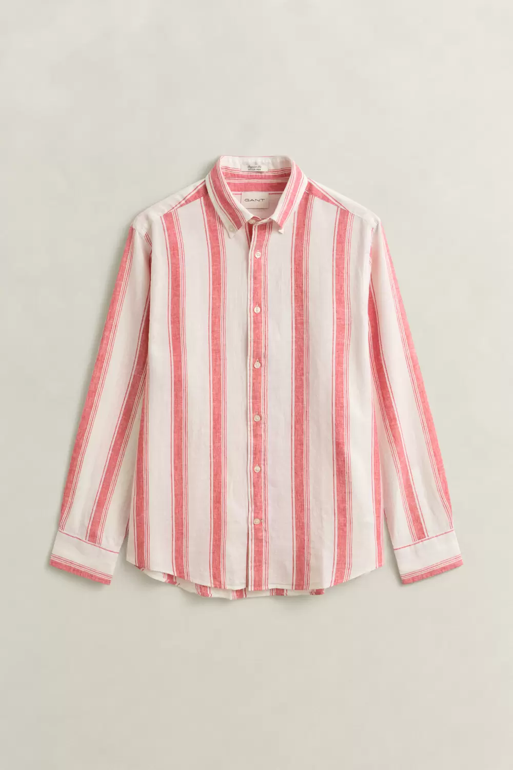 Gestreiftes Hemd aus Leinenmix