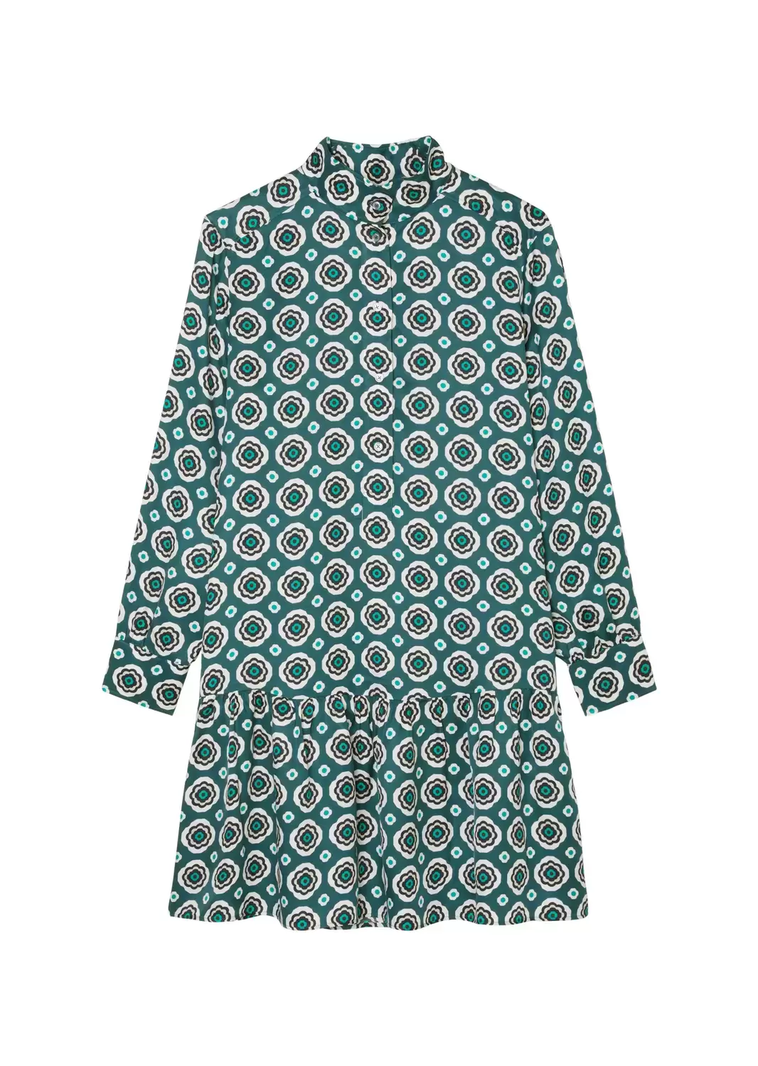 Kurzes Print-Hemdblusenkleid