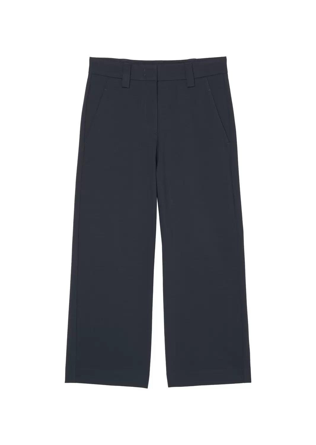 Pants, medium rise, wide leg, cropped