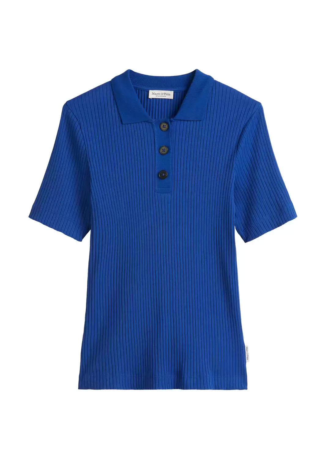 Geripptes Poloshirt slim