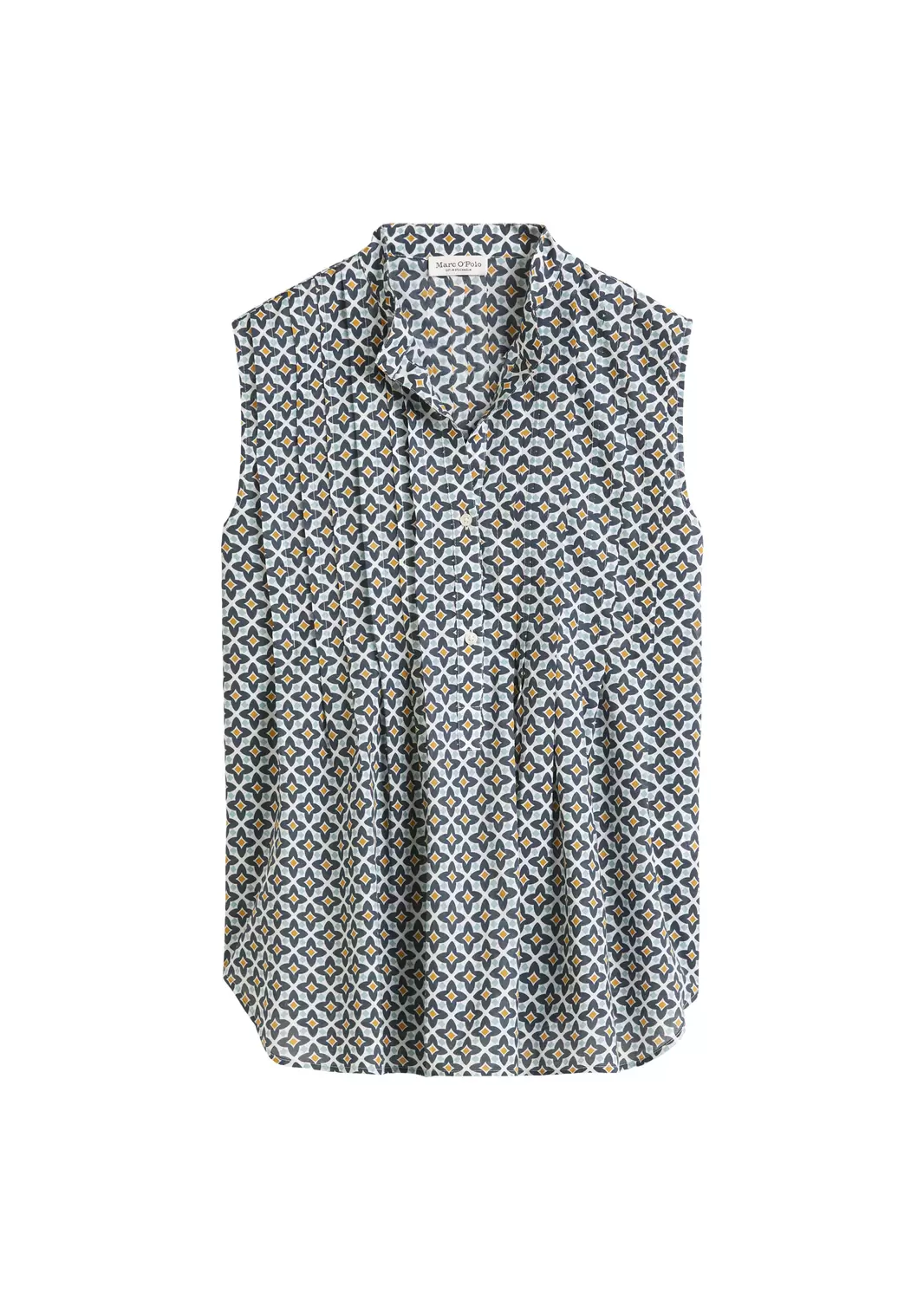 Ärmellose Print-Bluse flared