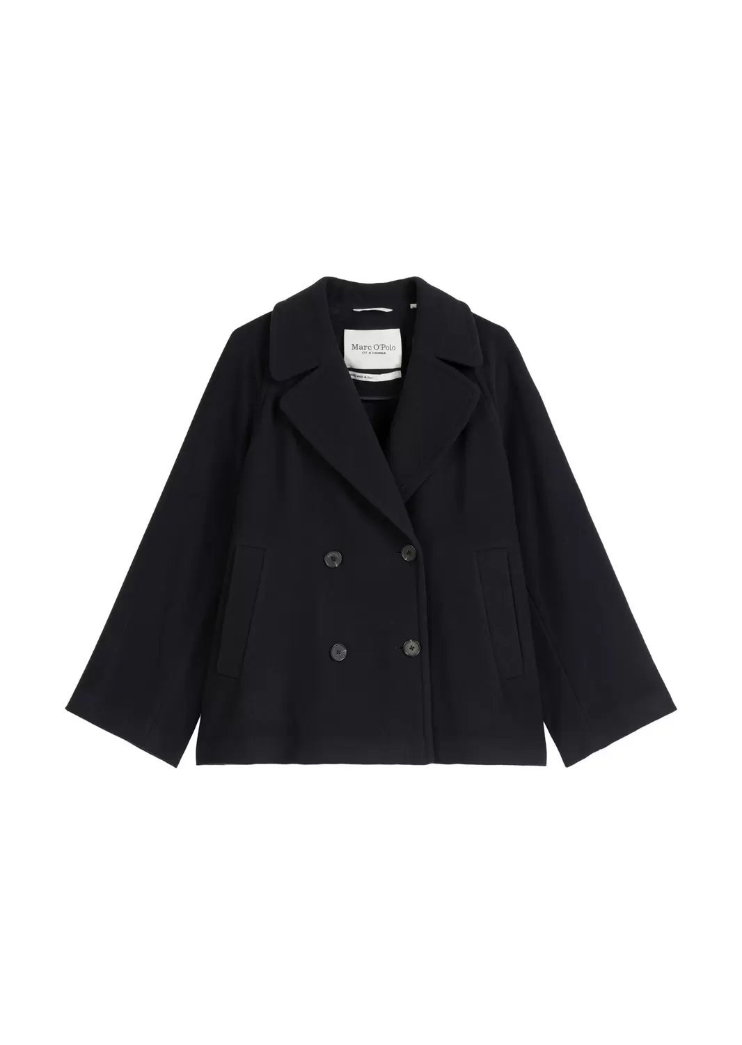 Cape Jacket Marco Polo Jacke Blau Marc O'Polo STAND-UP COLLAR