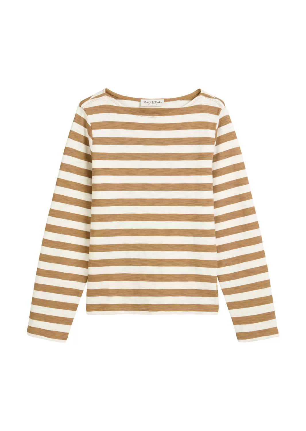 T-shirt, long sleeve, boat neck, striped