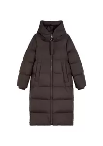 Puffer-Daunen-Kapuzenmantel regular