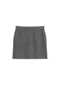 Tweedjersey-Minirock slim