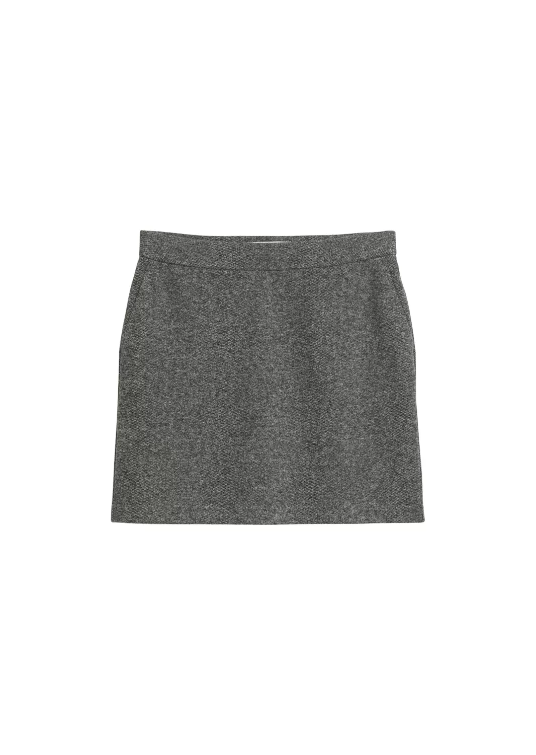 Tweedjersey-Minirock slim