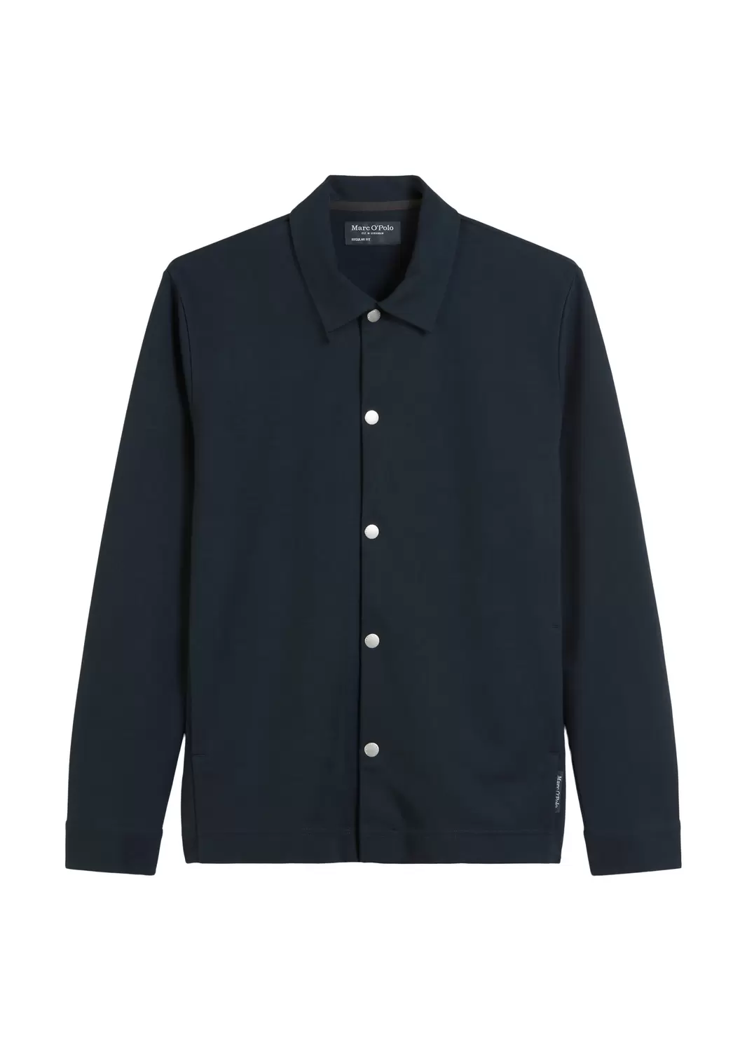 Overshirt, clean Sweat quality, metal buttons, sideseam pockets