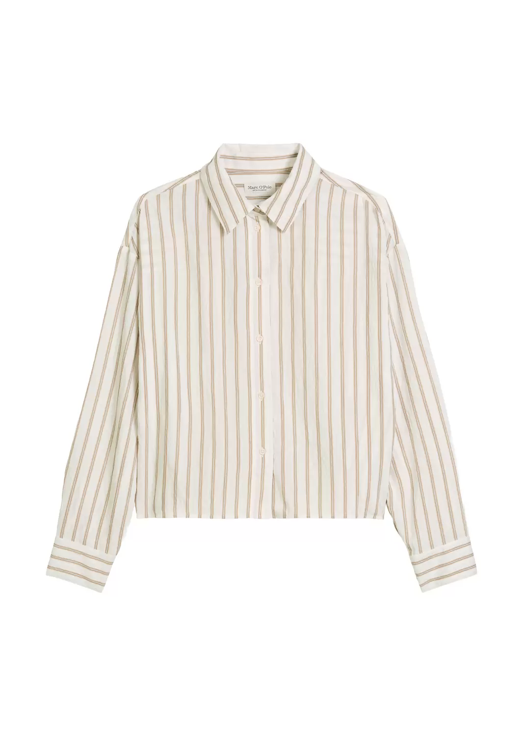 Crinkle-Streifenbluse relaxed cropped