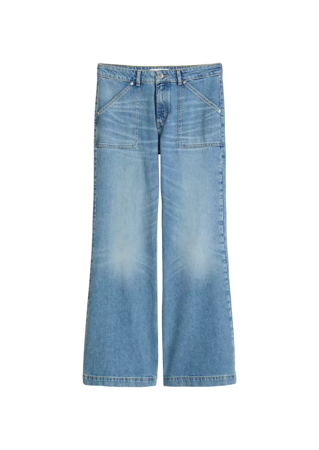 Denim Trousers, Model Caya, Flared female
