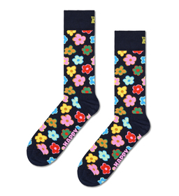 Flower Sock - 6500/Navy