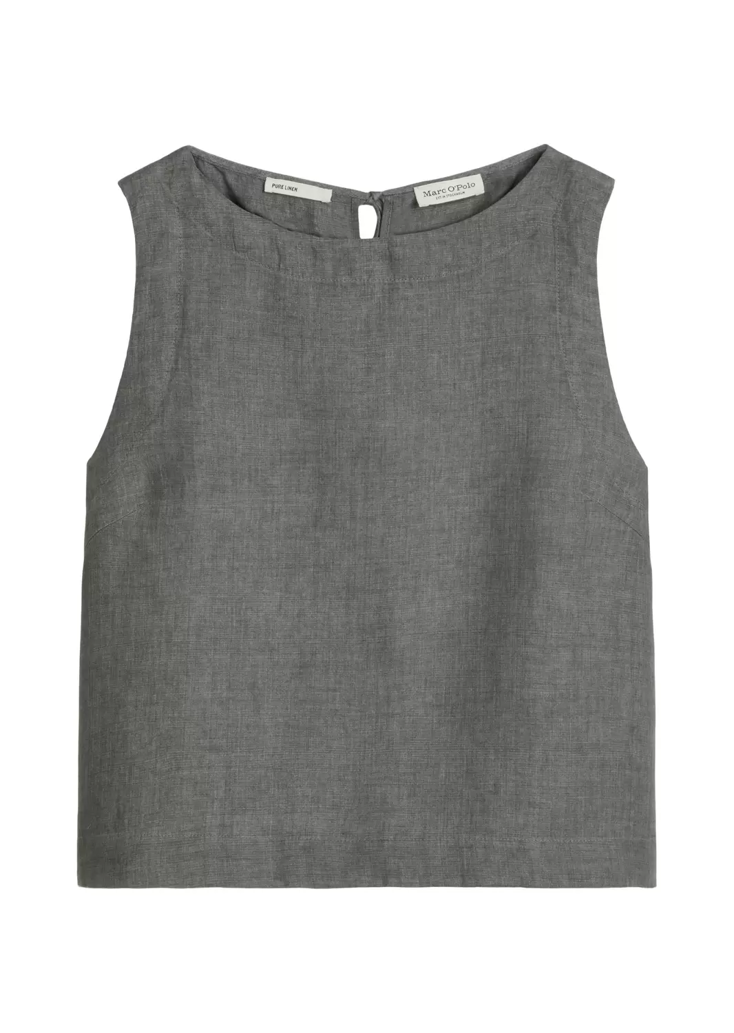 Ärmellose Leinenbluse regular