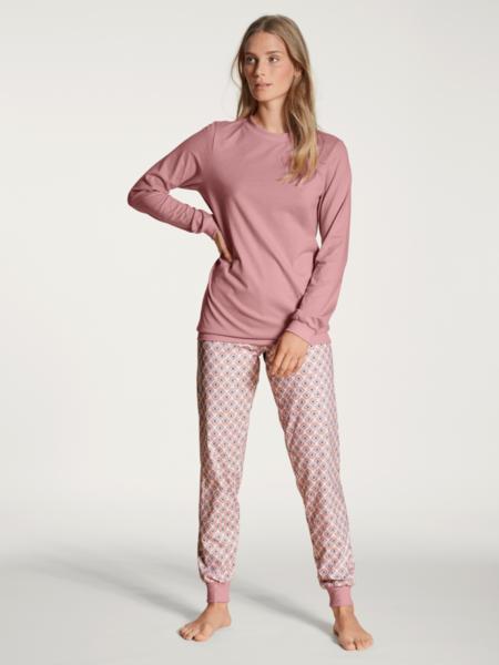DAMEN Pyjama mit Bündchen