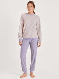 DAMEN Pyjama mit Bündchen