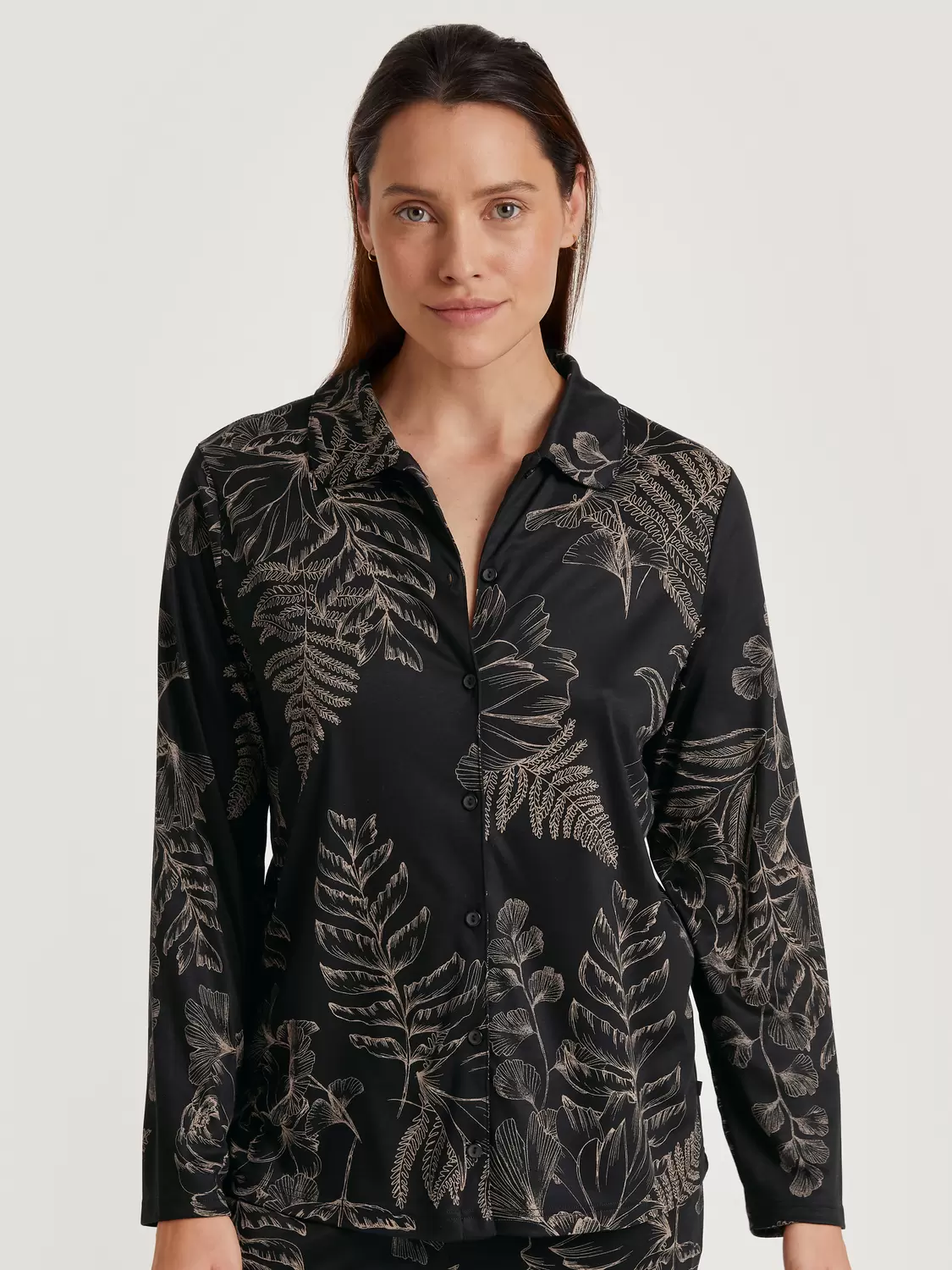 DAMEN Shirt langarm, schwarz