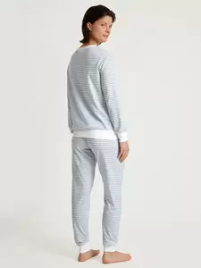 DAMEN Pyjama mit Bündchen