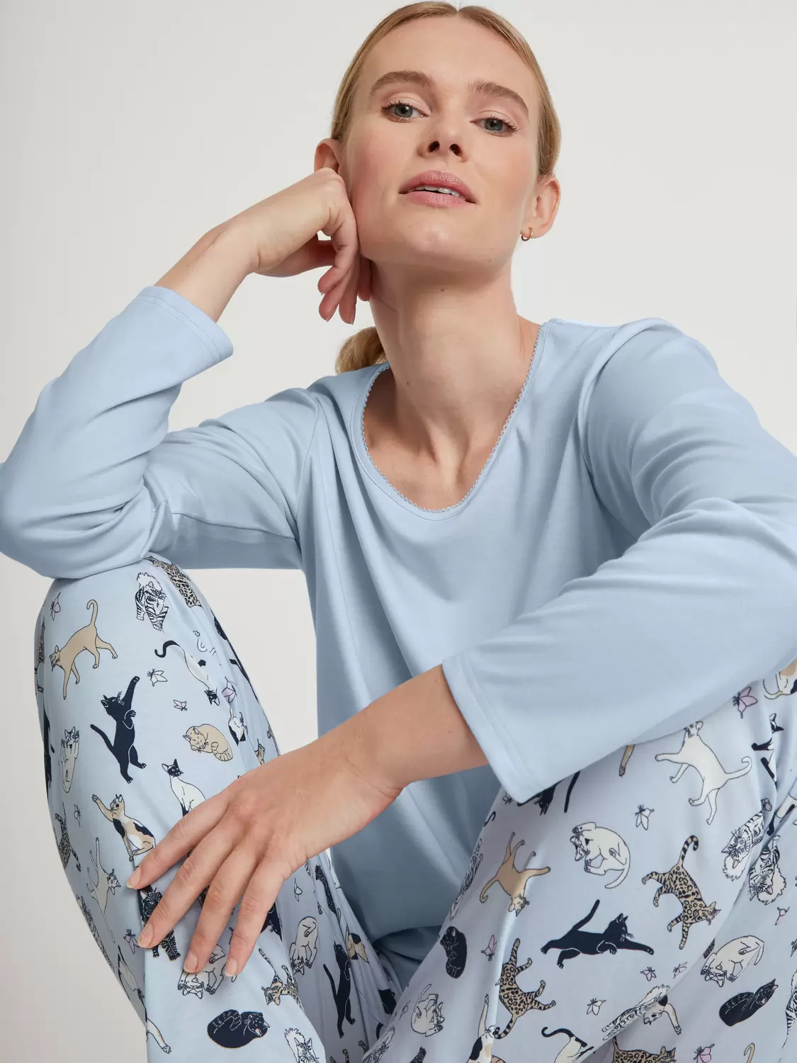 DAMEN Pyjama, harmony blue
