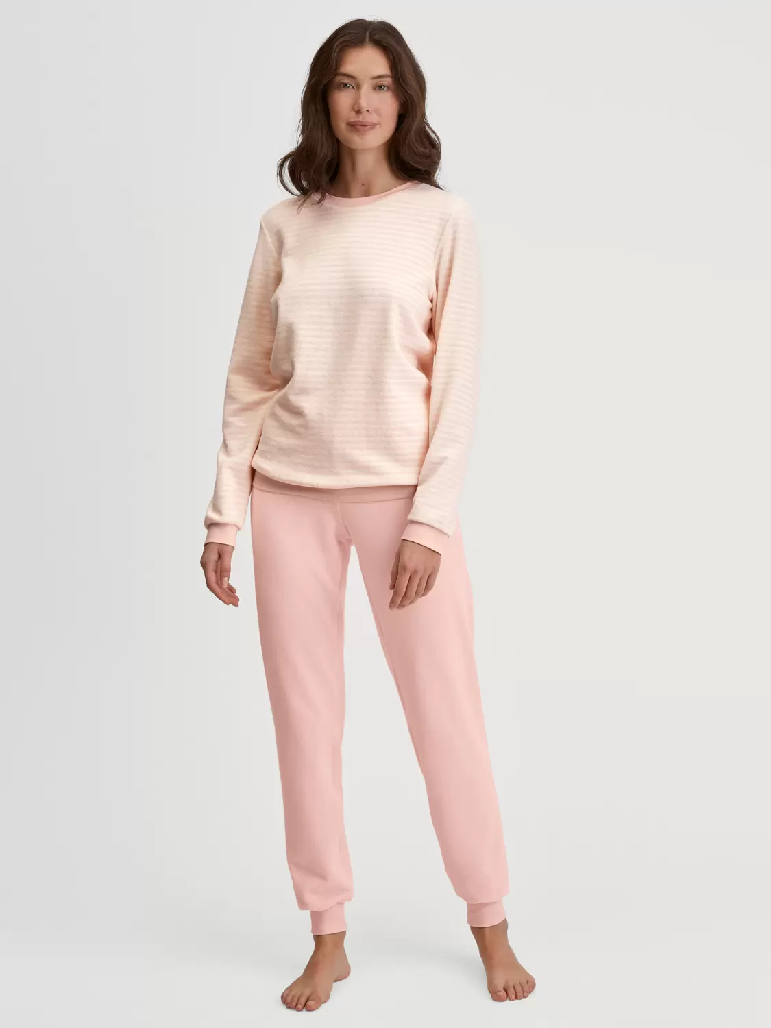 DAMEN Pyjama mit Bündchen