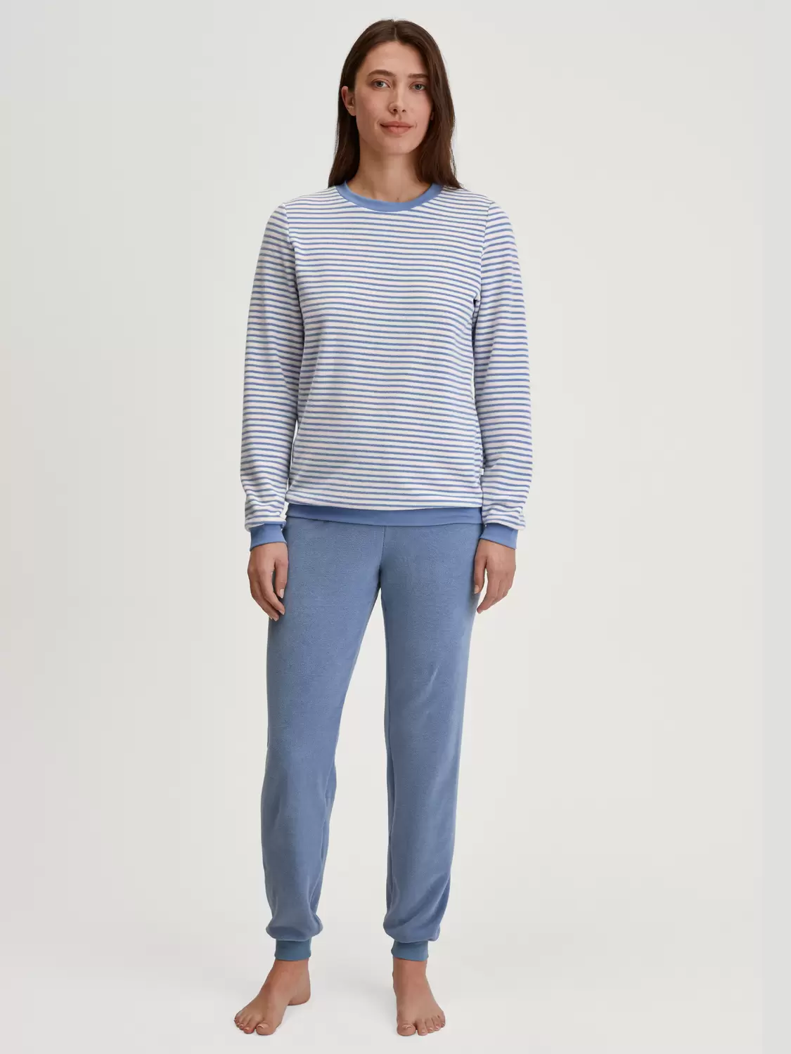 DAMEN Pyjama mit Bündchen