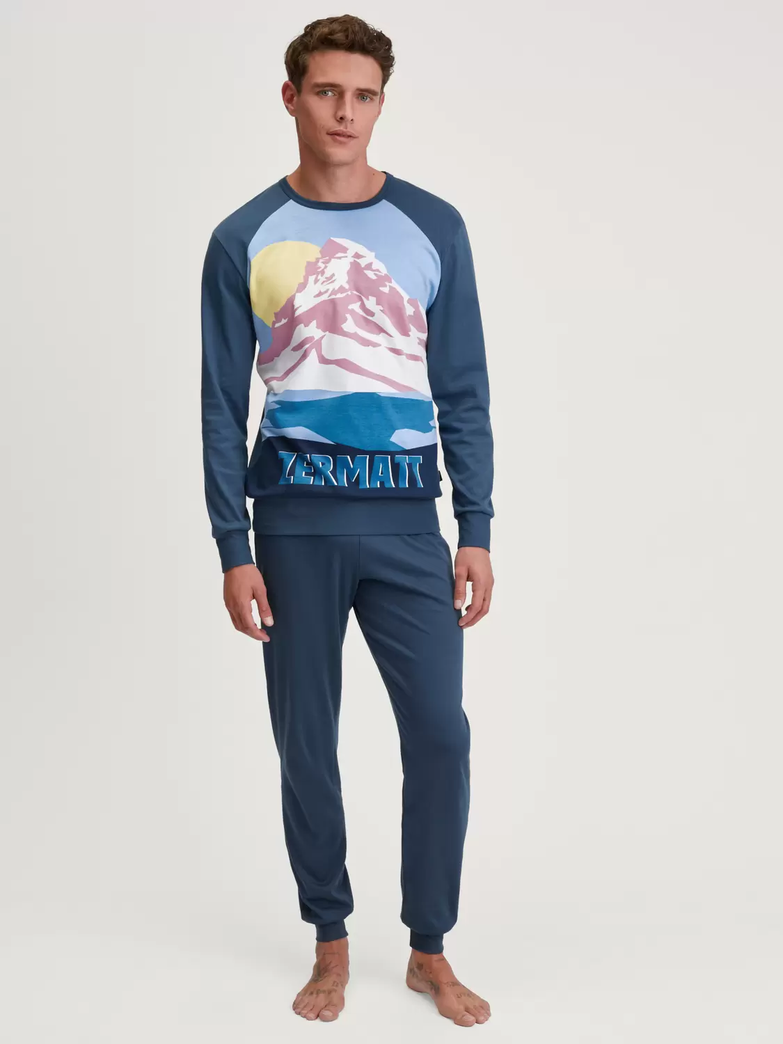 Calida Schlafanzug Zermatt MEN Pyjamas with cuff