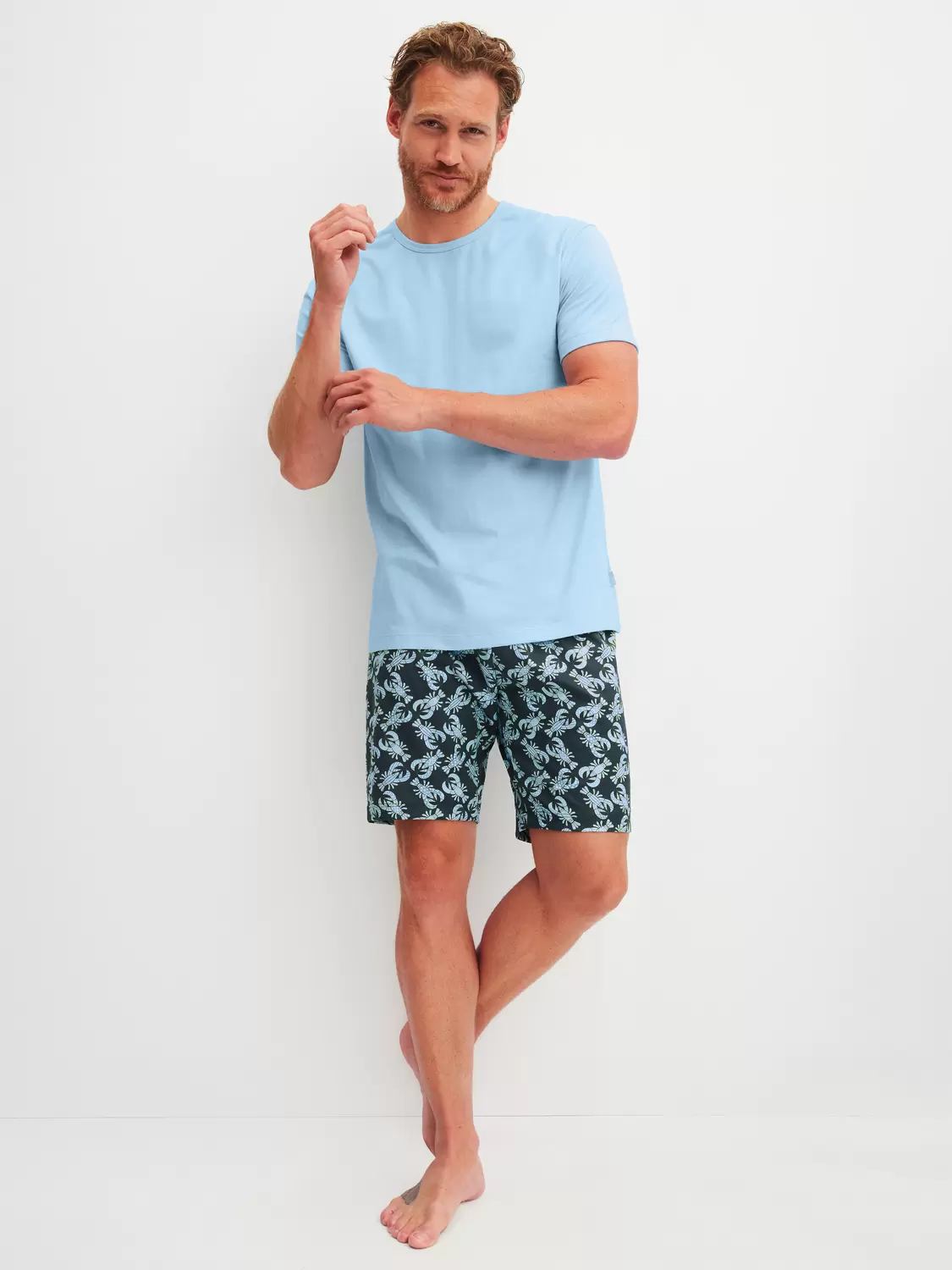 HERREN Pyjama kurz