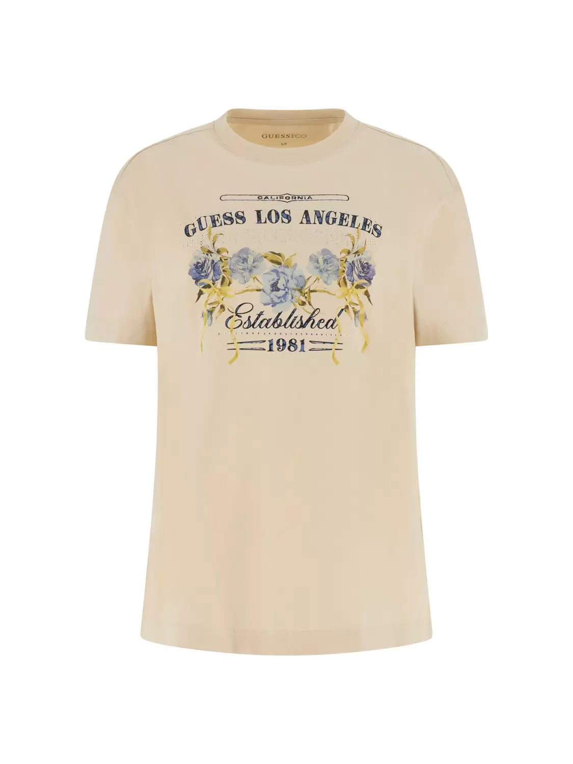 SS CN FLOWERS GUESS BOX TEE female