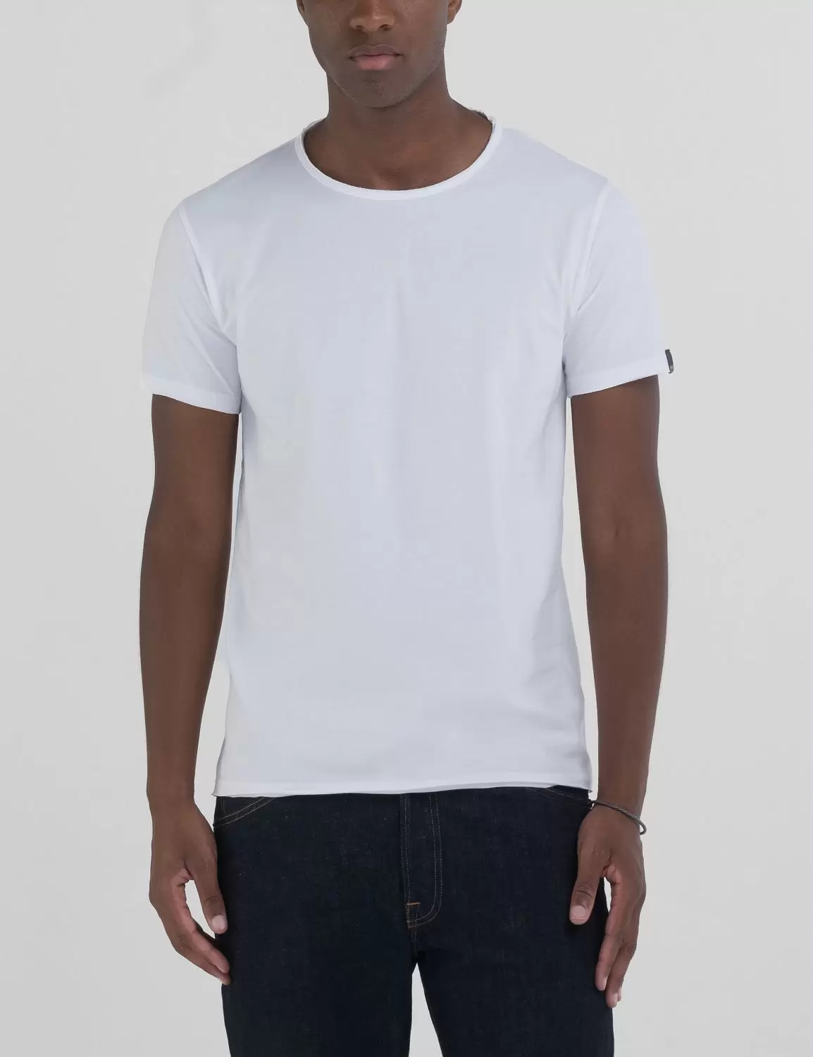 Rundhals-T-Shirt aus Baumwolle