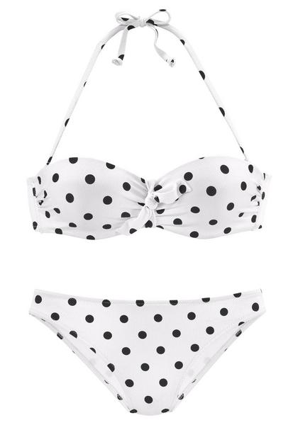 Bikini-Hose normal - 11397/white-black