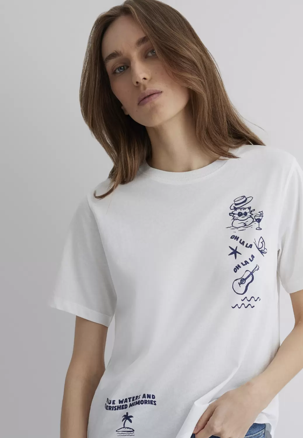 BEACH PRINTED T-SHIRT female