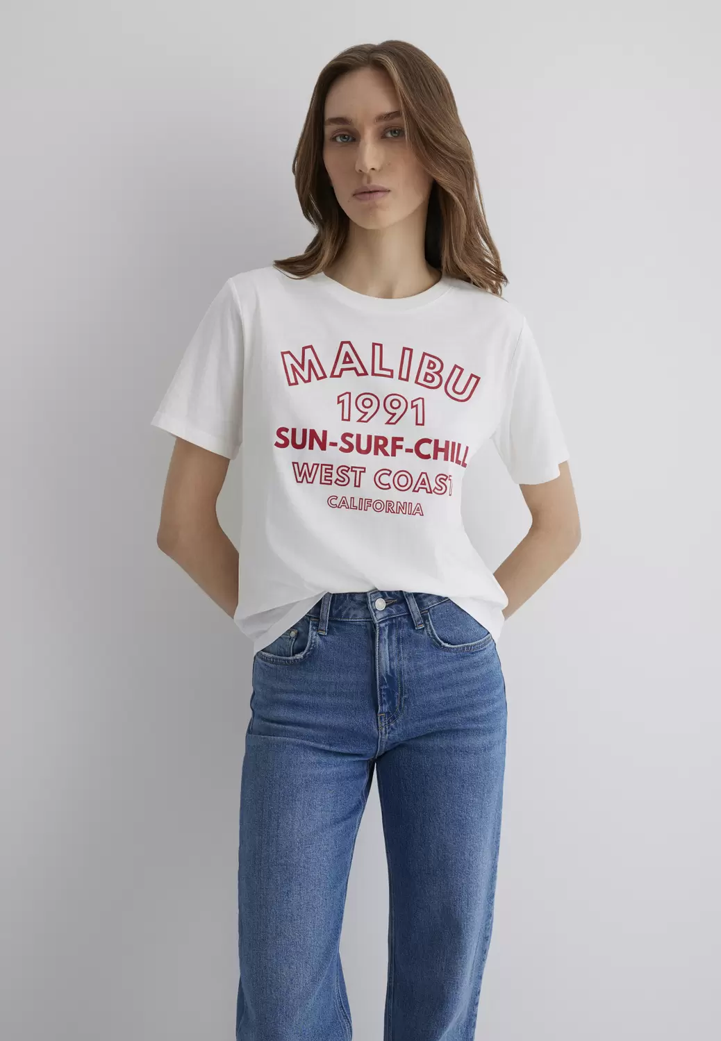 SLOGAN PRINTED GRAPHIC T-SHIRT