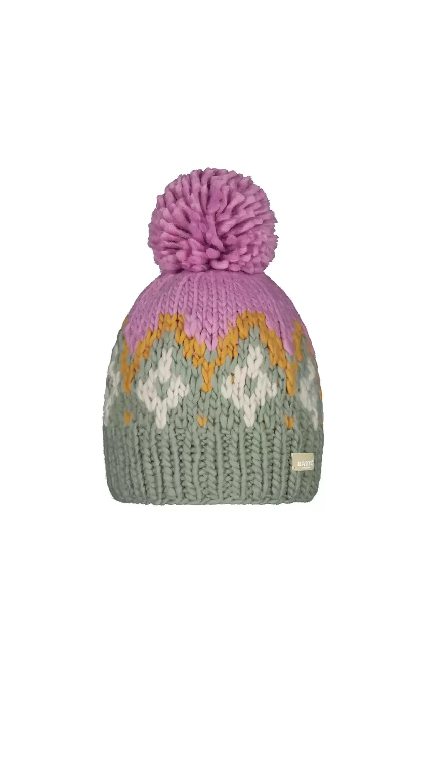 Curley Beanie - 13/pale army