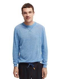 Lightweight linen-blend melange cre